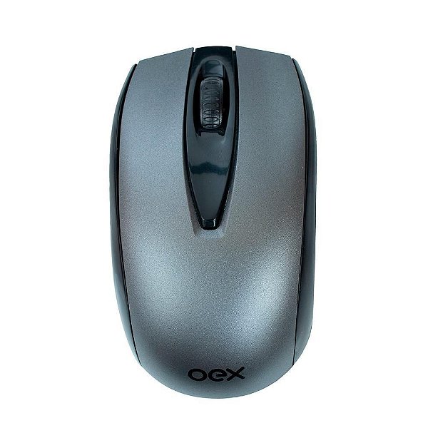 Mouse Wireless OEX Moby 1000DPI MS-407 - Chumbo/Preto