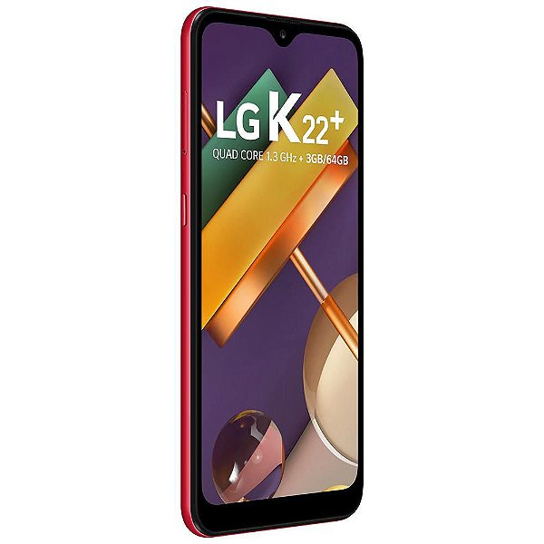 Smartphone LG K22+ 64GB LM-K200BAW 13MP+2MP - Vermelho