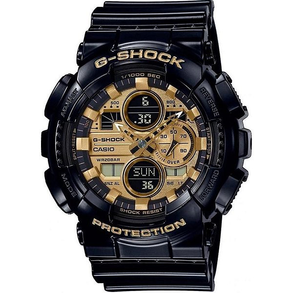 Relógio Masculino Casio G-Shock Anadigi GA-140GB-1A1DR Preto
