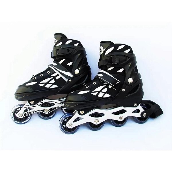 Patins Unitoys Skate Inline Preto Ref.1108 - 39-42