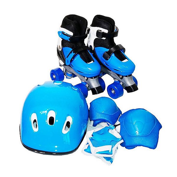 Patins ImportWay BW017 C/ Kit de Proteção Azul - 35/38