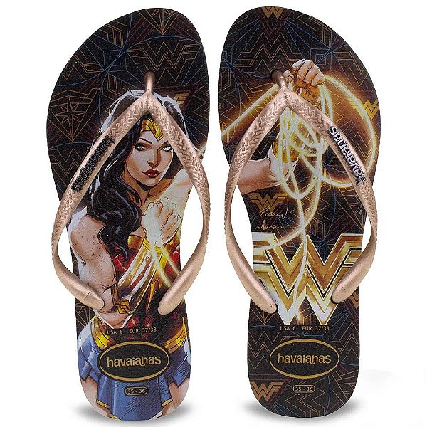 Chinelo Havaianas Slim Heroinas Preto - 37/38