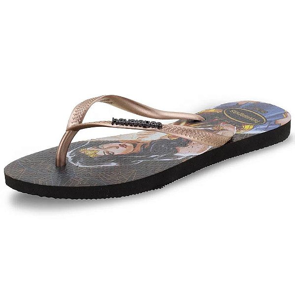 Chinelo Havaianas Slim Heroinas Preto - 35/36