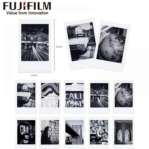 Filme Instax Mini Fujifilm Monochrome - 10 Fotos