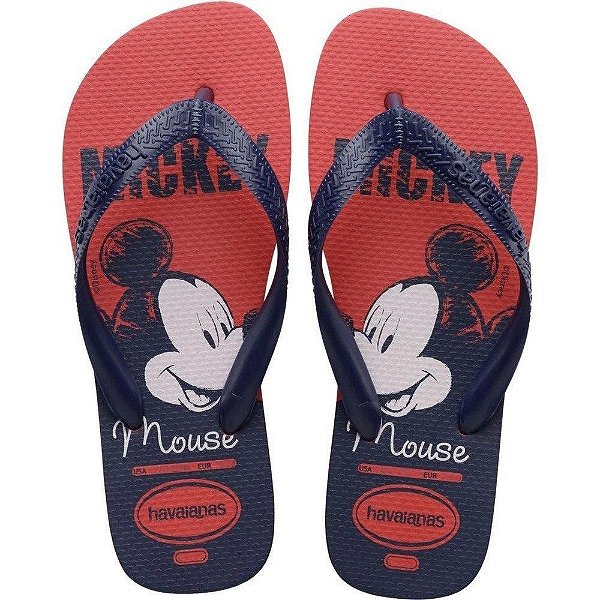 Chinelo Havaianas Top Disney Vermelho Marinho - 31/32