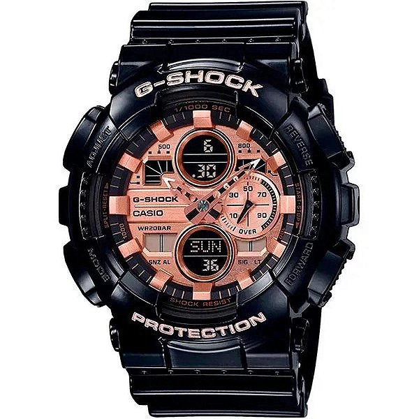 Relógio Masculino Casio G-Shock Anadigi GA-140GB-1A2DR Preto