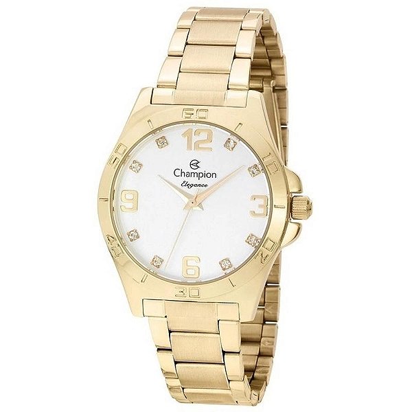 Kit Relógio Champion Feminino Analógico CN28446W - Dourado