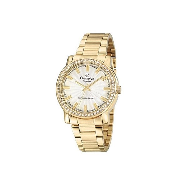 Kit Relógio Feminino Champion Analógico CN27250W - Dourado