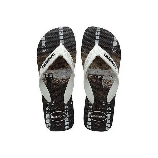 Chinelo Havaianas Surf Preto e Branco 43/44