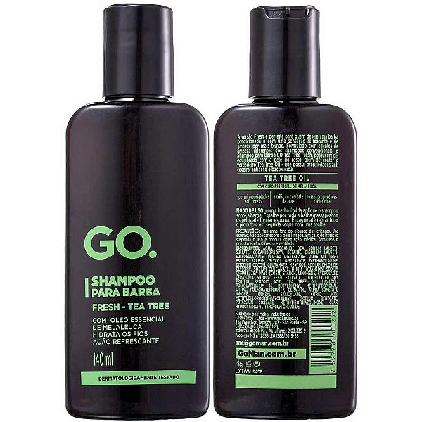 Shampoo Para Barba Tea Tree Go Man 140ml