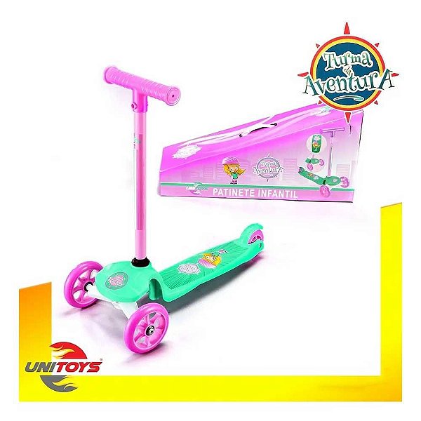 Patinete Infantil Articulado 3 Rodas Unitoys - Rosa