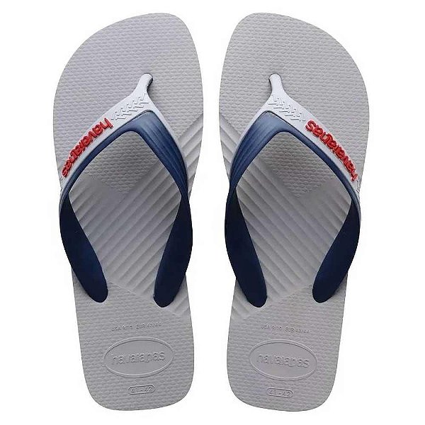 Chinelo Havaianas Dual FC Cinza Gelo - 39/40