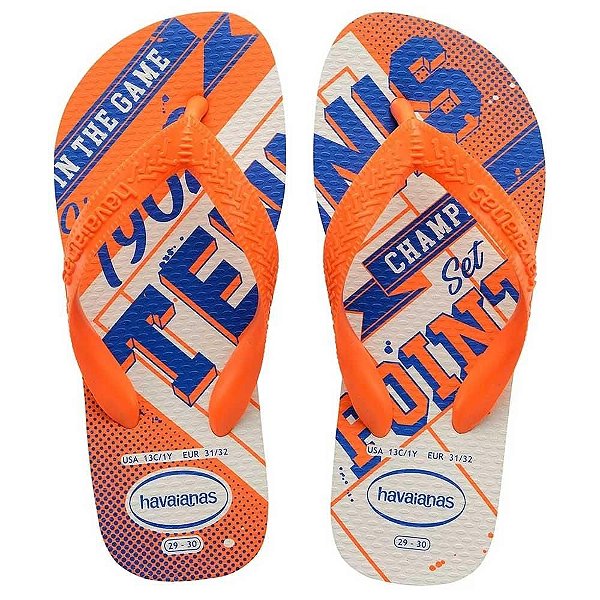 Chinelo Havaianas Kids Athletic FC Branco - 29/30