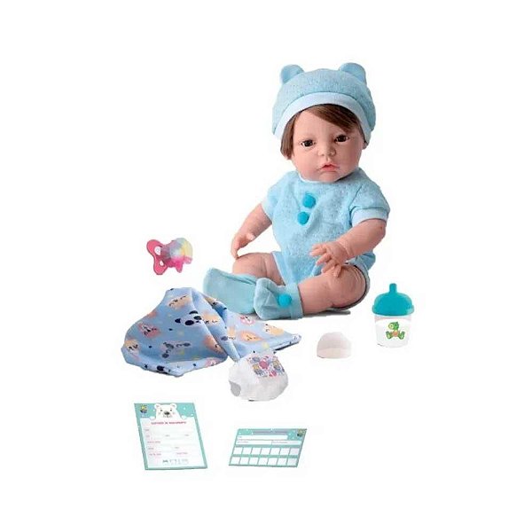 Boneco New Born Premium Menino Divertoys Ref.8154