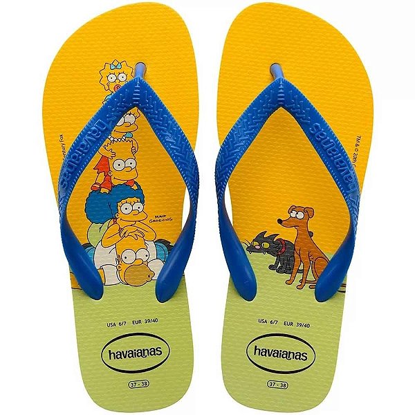 Chinelo Havaianas Simpsons Amarelo - 43/44