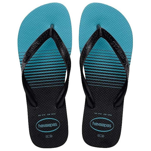 Chinelo Havaianas Top Basic Preto/Azul - 45/46