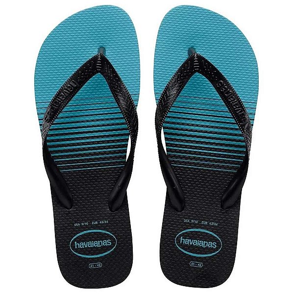 Chinelo Havaianas Top Basic Preto/Azul - 45/46