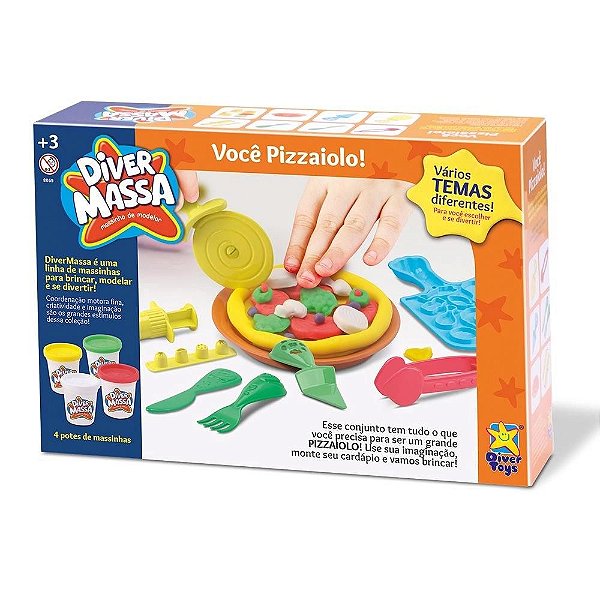 Brinquedo Diver Massa Divertoys Pizzaiolo - Ref.8059