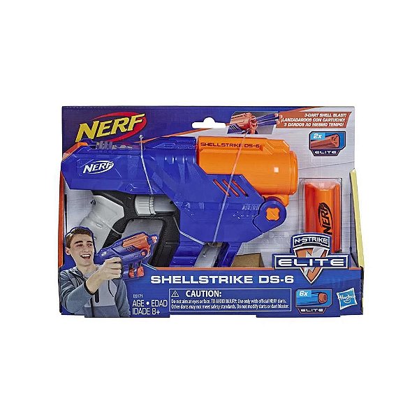 Lançador de Dardos Hasbro Nerf Shellstrike DS-6 - E6171