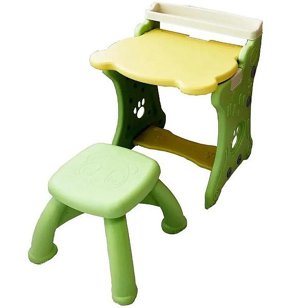 Mesa e Lousa de Pintura Infantil Brinqway Verde - BW076VD