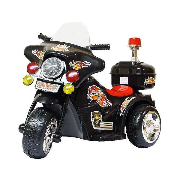 Mini Moto Elétrica Infantil Brinqway BW-006-PR - Preto