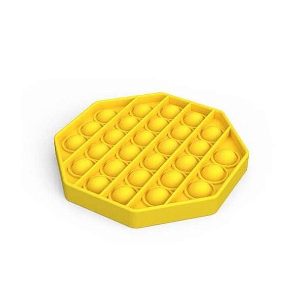 Brinquedo Pop It Fura Bolha Octógono Toyng Ref.44043 Amarelo