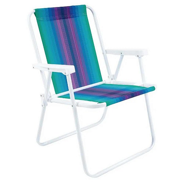 Cadeira Alta Mor Verde/Azul/Roxo Aço Pintado Ref.2002