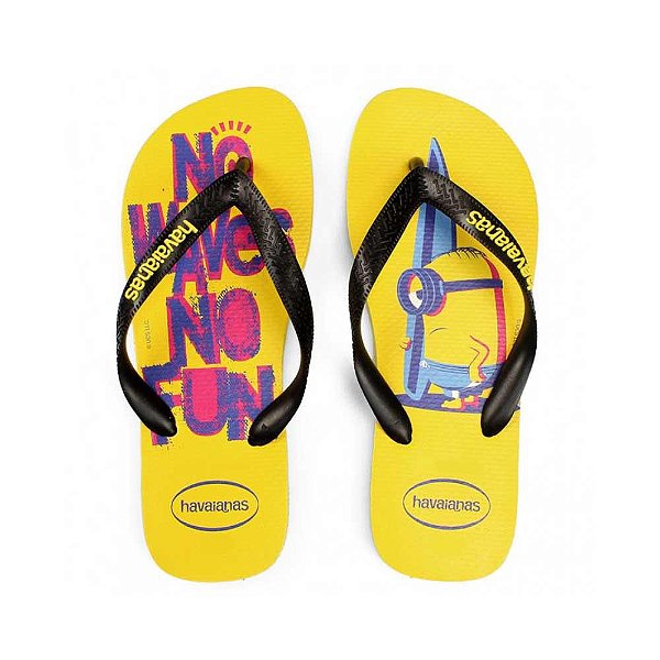 Chinelo Havaianas Minions Amarelo/Preto - 33/34