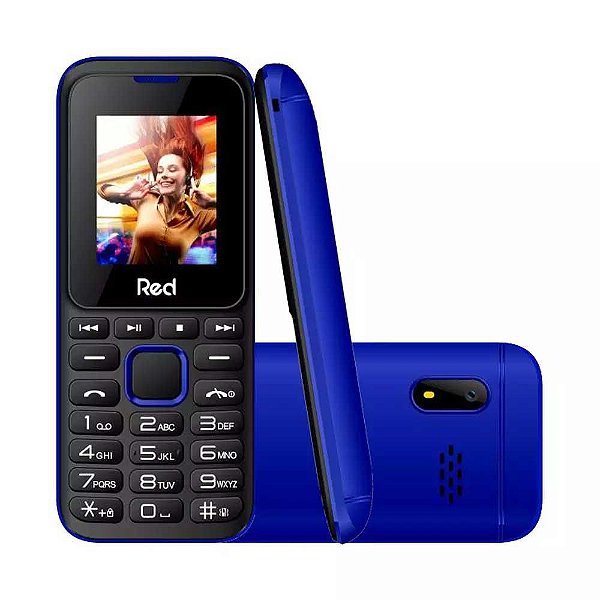 Celular Red Mobile Fit Music II Bluetooth 2 Chips M011G Azul