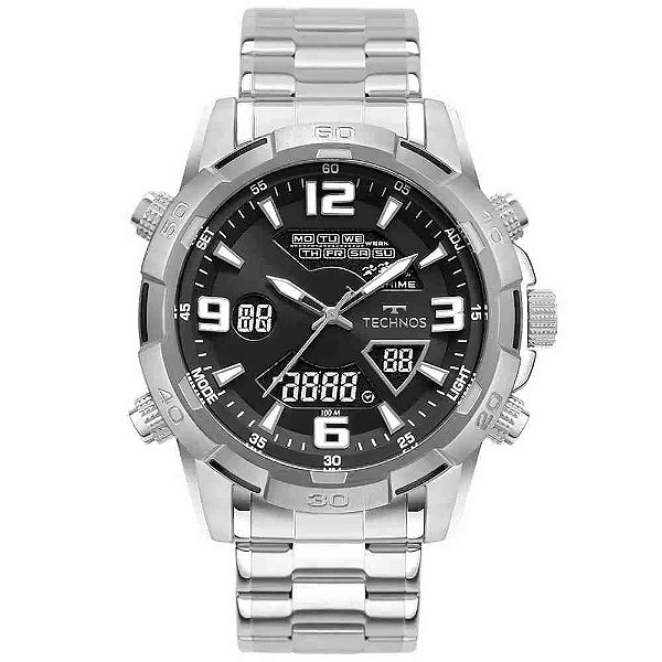 Relógio Masculino Technos Anadigi W23305AA/1P - Prata