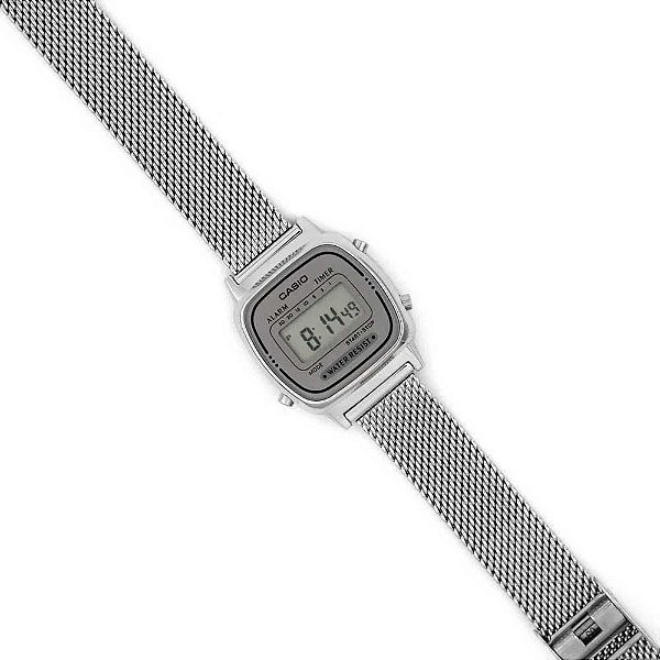 Relógio Feminino Casio Digital LA670WEM-7DF-SC Prata