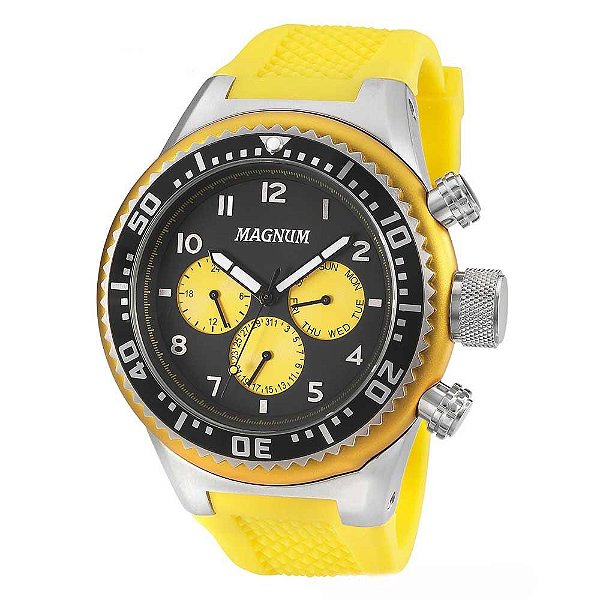 Relógio Masculino Magnum Analógico MA34012Y - Amarelo