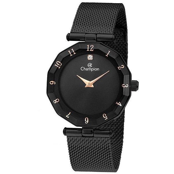 Relógio Feminino Champion Analógico CN24502N - Preto