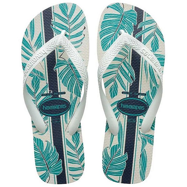 Chinelo Havaianas Aloha Branco/Azul - 41/42