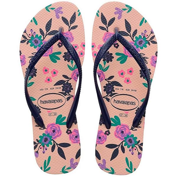 Chinelo Havaianas Slim Romance Rosa Ballet - 39/40