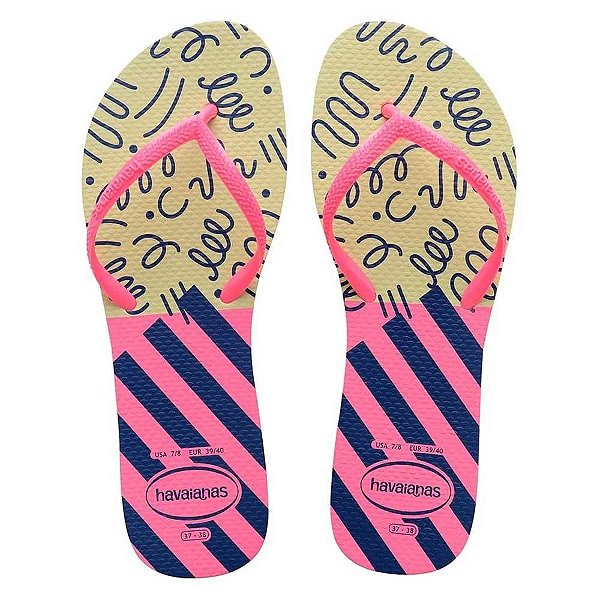 Chinelo Havaianas Flat Mix Lima - 37/38