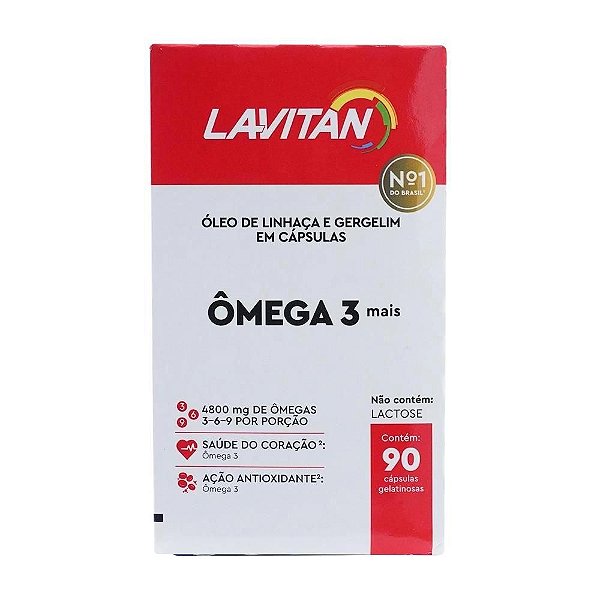 Suplemento Vitamínico Lavitan Ômega 3 mais - 90 Cápsulas