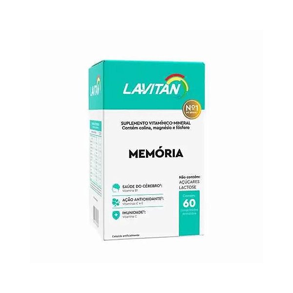 Suplemento Vitamínico Mineral Lavitan Memória - 60 Comprimidos