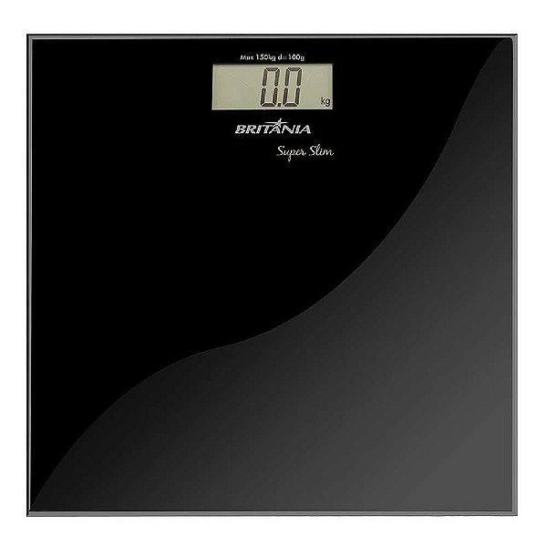 Balança Britânia Super Slim Display Digital Até 150Kg Preto