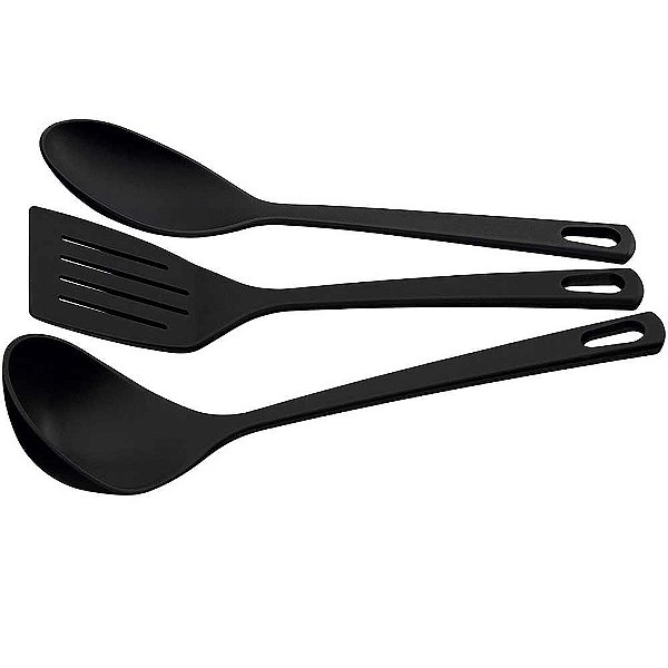 Jogo de Utensílios Tramontina 3Pçs Ref.25099/014 Preto