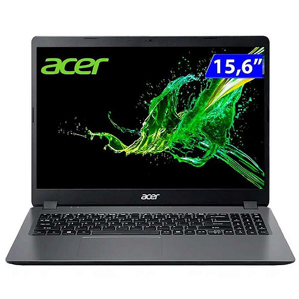 Notebook Acer 256GB SSD 4GB RAM Core i3 A315-56-3478 Cinza