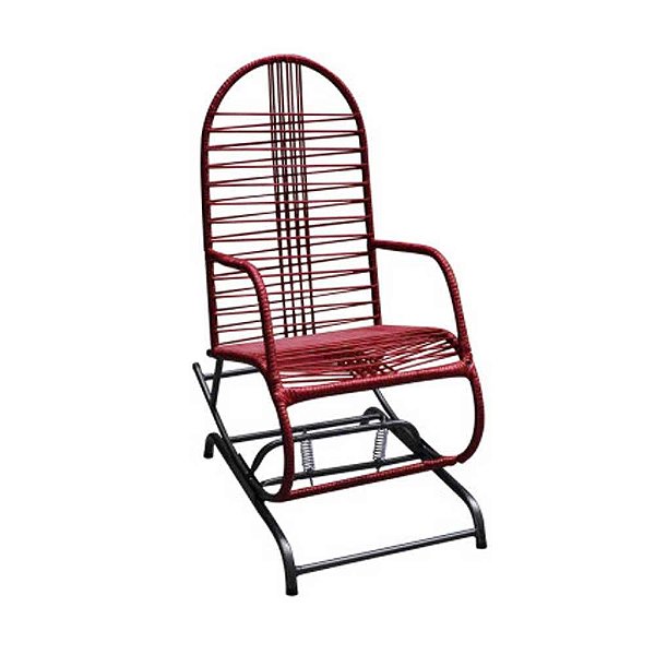 Cadeira de Jardim Adulto Com Mola Luxo - Vermelho Pérola