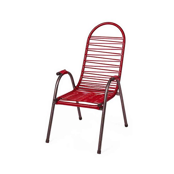 Cadeira de Jardim Infantil Luxo - Vermelho Pérola
