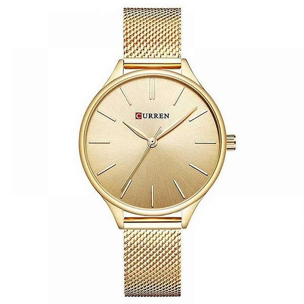 Relógio Feminino Curren Analogico C9024L GN50001 Dourado