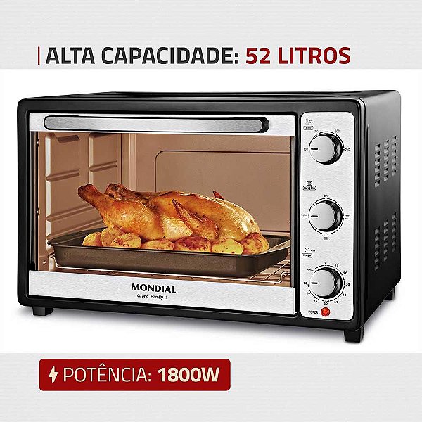 Forno Elétrico Mondial Grand Family II 52 Litros FR-52 220V