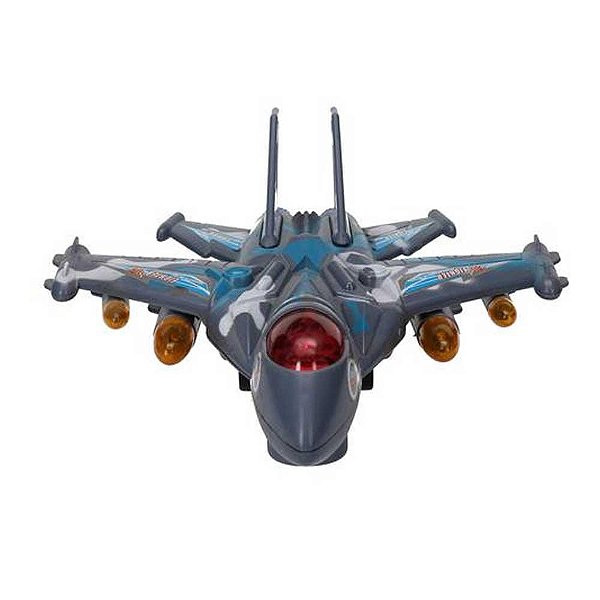 Avião Caça de Combate Missão de Elite Etitoys BQ-075 Azul