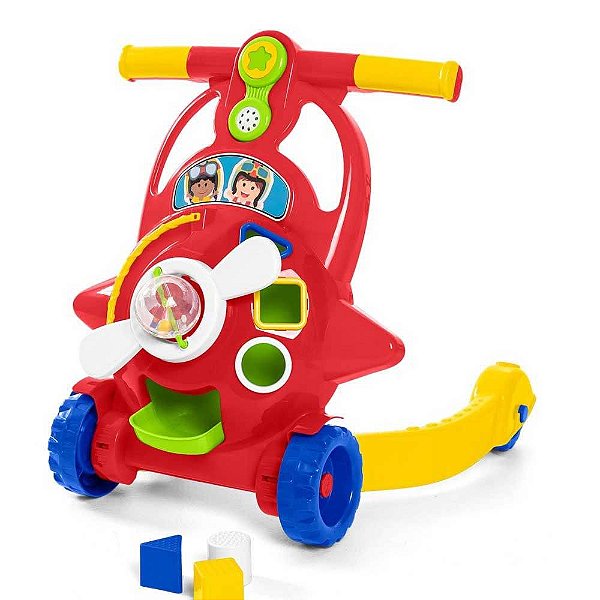Brinquedo Bebê Aviador Tateti Calesita Ref.890 - Vermelho