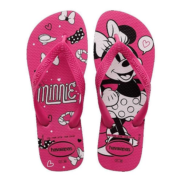 Chinelo Havaianas Top Disney Pink Eletric - 29/30