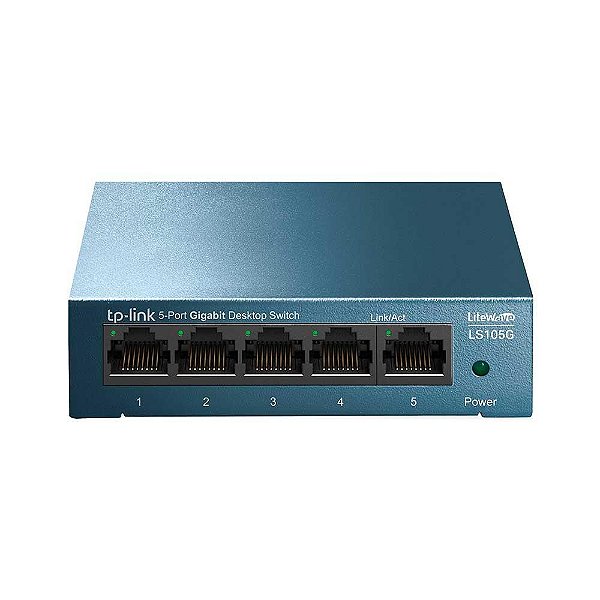 Switch de Mesa 5 Portas Gigabit Tp-Link - LS105G