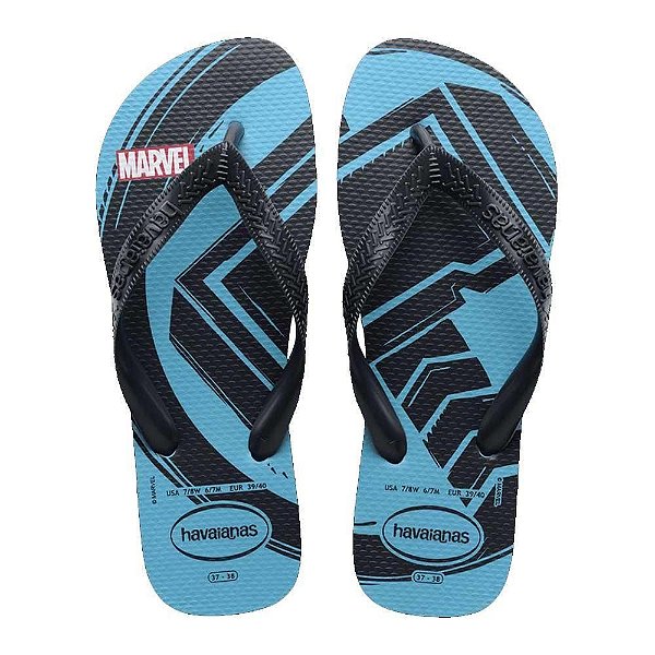 Chinelo Havaianas Top Marvel LGMN Azul Tranquilidade - 25/26